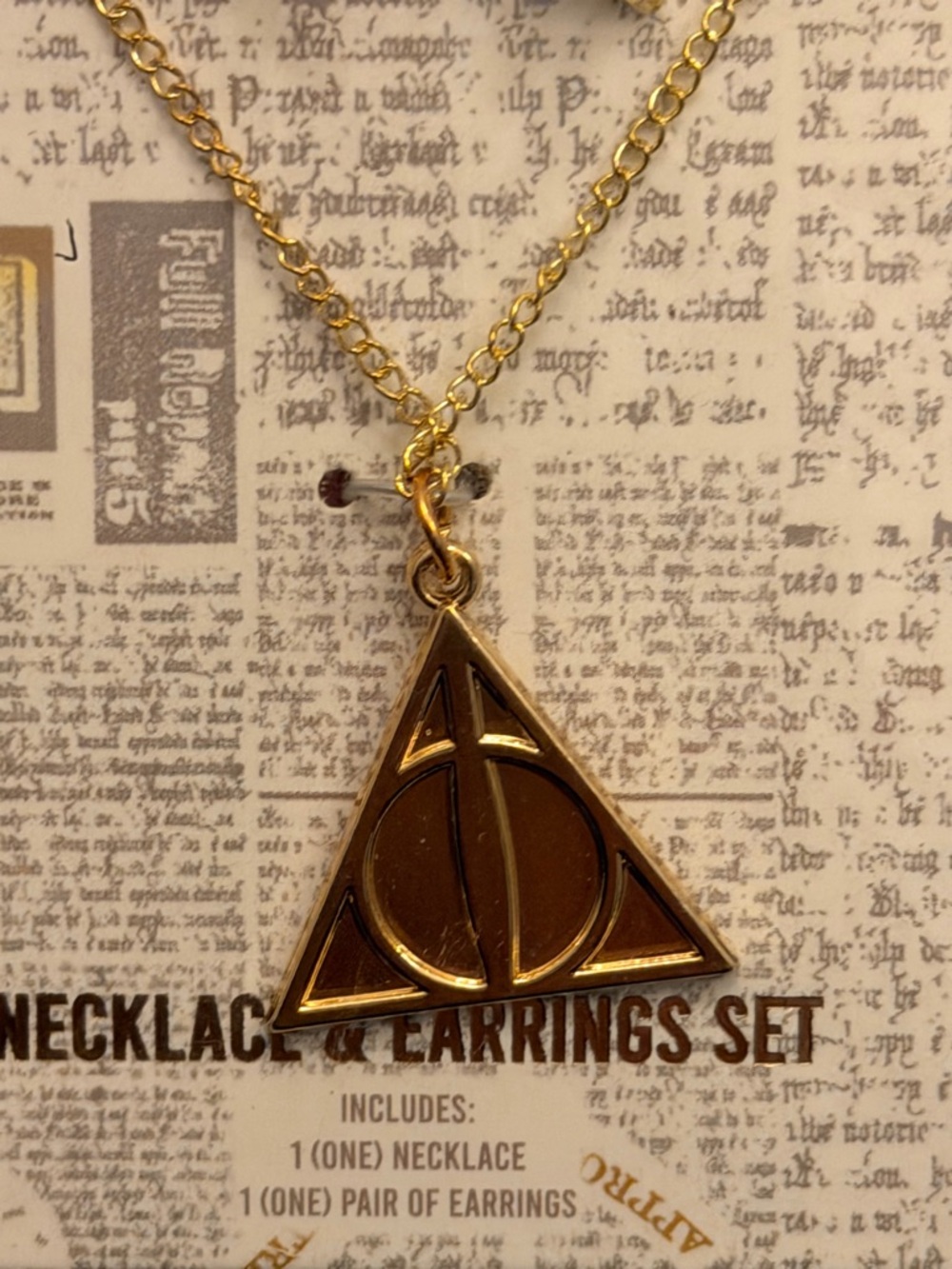Harry Potter Wizard Earing and Neclace Set
